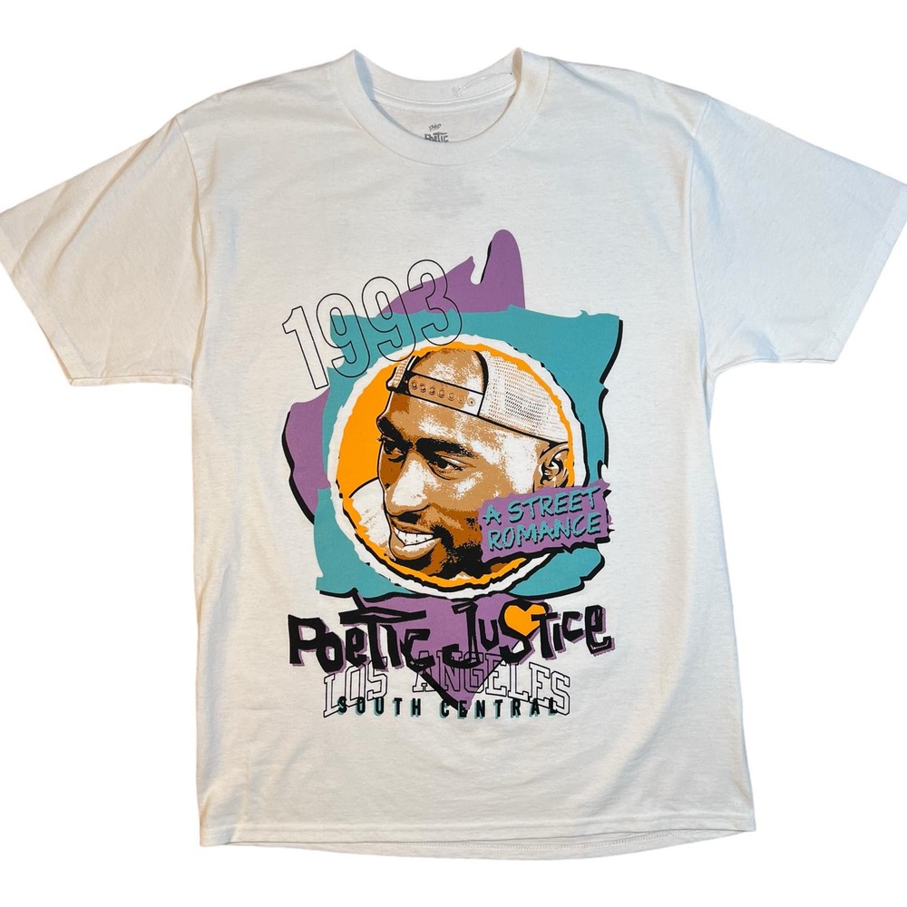 Tupac Shakur T-Shirt (M) 1993 Poetic Justice LA South Central